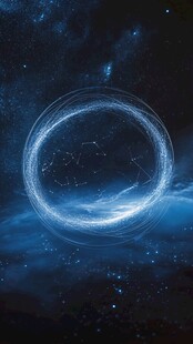 梦幻星空圆环宇宙景象