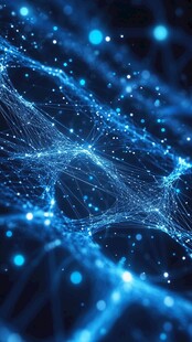 科技感蓝色网络连接背景