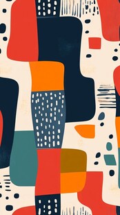 抽象几何图案艺术插画