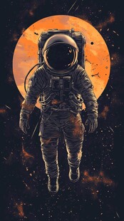 太空中的孤独宇航员