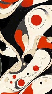 抽象几何流体艺术图案