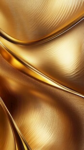 金色流体质感抽象背景图