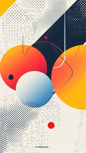 抽象几何图形艺术插画