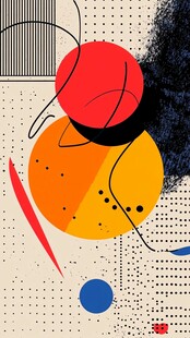 抽象几何图形艺术插画