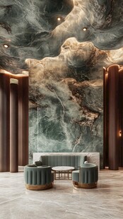 奢华大理石装饰的高雅空间
