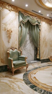 奢华欧式客厅的优雅座椅