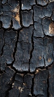 烧焦木头纹理特写