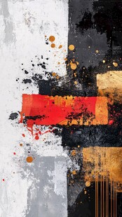 抽象艺术泼墨风格画作