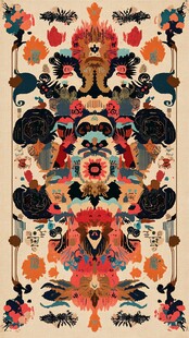 复古民族风花卉动物装饰画