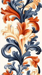 欧式华丽花卉纹样图案