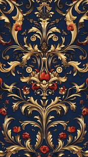 华丽复古欧式花卉纹样图案