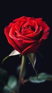 娇艳红玫瑰特写