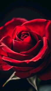 娇艳红玫瑰特写