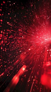 红色粒子特效动感背景图