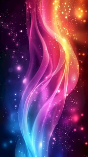 梦幻炫彩流动光线背景图