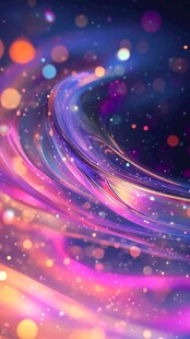 梦幻炫彩流动光影背景