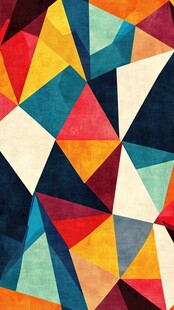多彩几何拼接抽象艺术图案