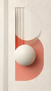 几何抽象艺术球体图案