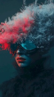 梦幻妆容的时尚神秘人物