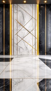 现代奢华大理石玄关设计