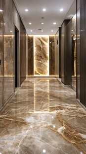 奢华大理石电梯间走廊