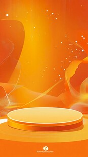 橙色梦幻舞台背景展示