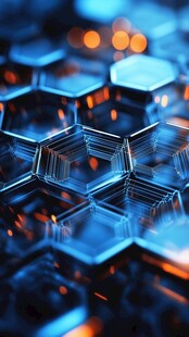 未来感六边形科技结构