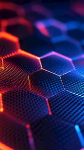 炫彩六边形科技感背景图