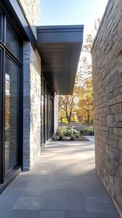 现代建筑户外走廊景致