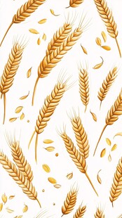 金色麦穗图案