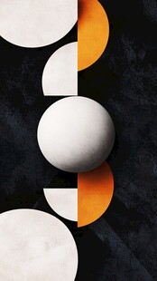 几何圆形组合抽象艺术图