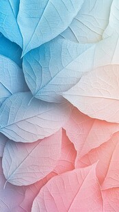 梦幻渐变叶片纹理背景图
