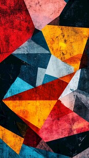 多彩几何抽象艺术图案