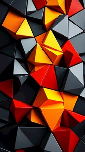 多彩立体几何图案背景