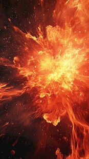 宇宙火焰爆炸壮观景象