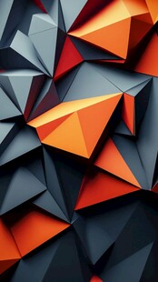 几何立体多彩折纸图案