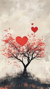 爱心树 浪漫的情感意象