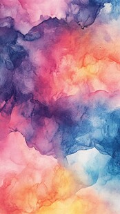 梦幻水彩色彩纹理背景
