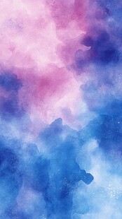 梦幻水彩渐变天空背景