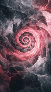 梦幻粉色螺旋抽象艺术图景