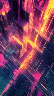 炫彩霓虹科技感立体空间