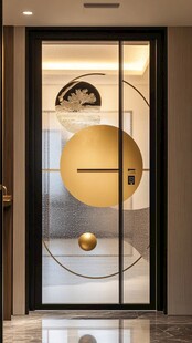 现代简约风精致入户玻璃门