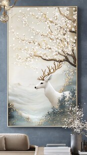 鹿栖繁花间 雅致装饰画