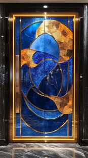 现代艺术玻璃装饰门设计