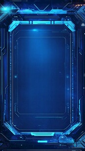 科技风蓝色虚拟边框背景