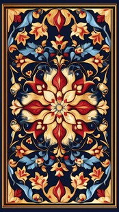 古典精美花卉图案地毯