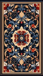 复古花卉地毯图案设计