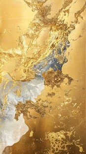 金色抽象纹理艺术画作