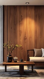 木质客厅一角的温馨景致