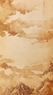 古风山水云雾背景图